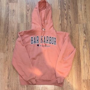 Champion Men's Peach Hoodie Bar Harbor National Park Sweatshirt Medium